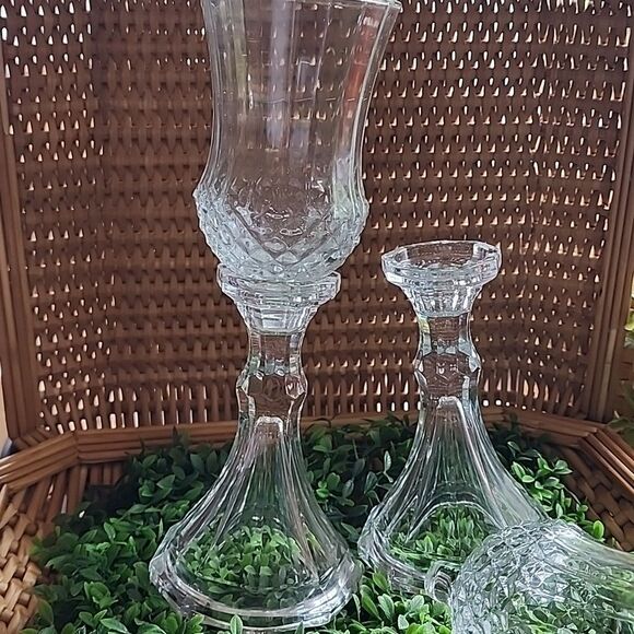 Vintage 4 Piece Candle Holder Set For Votives Or Tapers - Picture 4 of 7